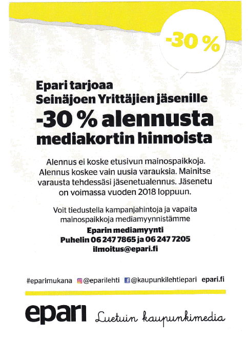 Eparin jäsenetu 2018
