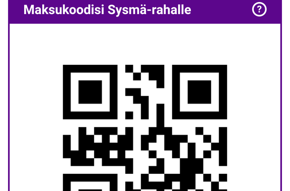 Tältä näyttää QR-pohjainen uusi sysmä.