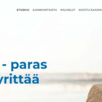Kaarinan Kehityksen verkkosivujen etusivu.