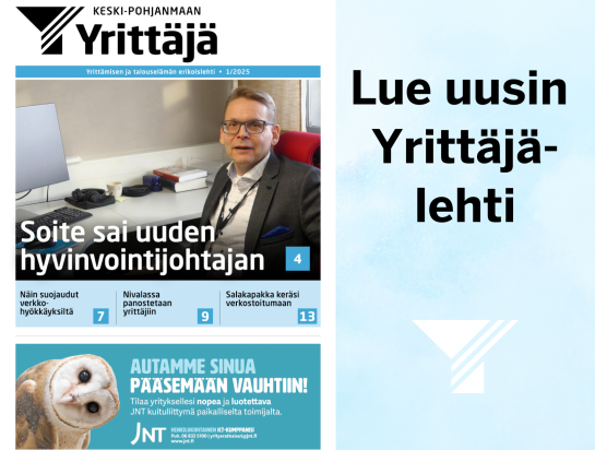 Keski-Pohjanmaan Yrittäjä -lehden kansi 1-2025.
