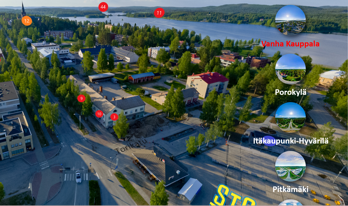 Nurmes 360 - virtuaalinen palvelukartta