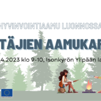 Nuori yrittäjyys kyrönmaa hankkeen huhtikuun aamukaffit isonkyrön ylipään laavulla 13.4.2023 klo 9-10