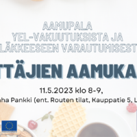 Nuori Yrittäjyys Kyrönmaa hankkeen yhteiset aamukaffit Laihialla Pankkiiriliike Alexandrian kanssa toukokuun 11. päivä