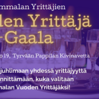 Tervetuloa juhlimaan yhdessä yrittäjyyttä 28.10.2023 sekä jännittämään, kuka valitaan Vammalan Vuoden Yrittäjäksi!