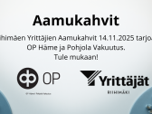 Riihimäen Yrittäjät Aamukahvit 14.11. 2025 OP Häme ja Pohjola Vakuutus