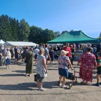 Ihmispaljoutta Hauhon kesätorilla.