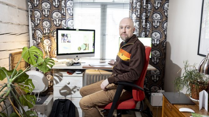 Yksinyrittäjä Sami Karjalainen ei tee yli 5-tuntisia työpäiviä