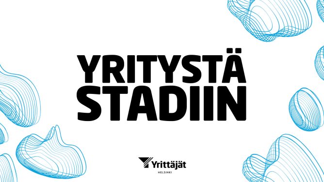 Yritystä Stadiin -tapahtuman kuvitus.
