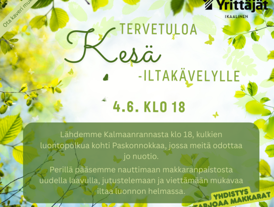 Ikaalisten Yrittäjien Iltakävely 4.6. klo 18