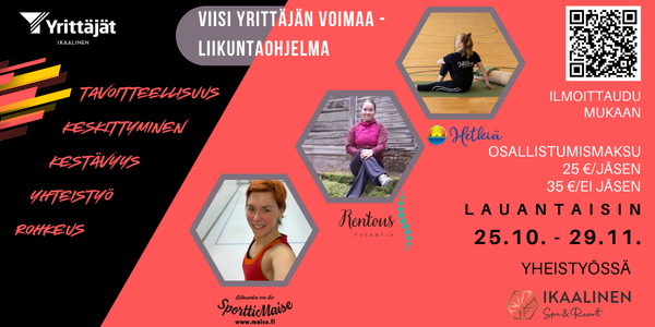 Viisi yrittäjän voima -liikuntaohjelma - Ikaalisten Yrittäjät