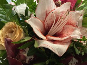 Kiitoskukat pj. Andreakselle sekä hallitusjäsen Annikalle