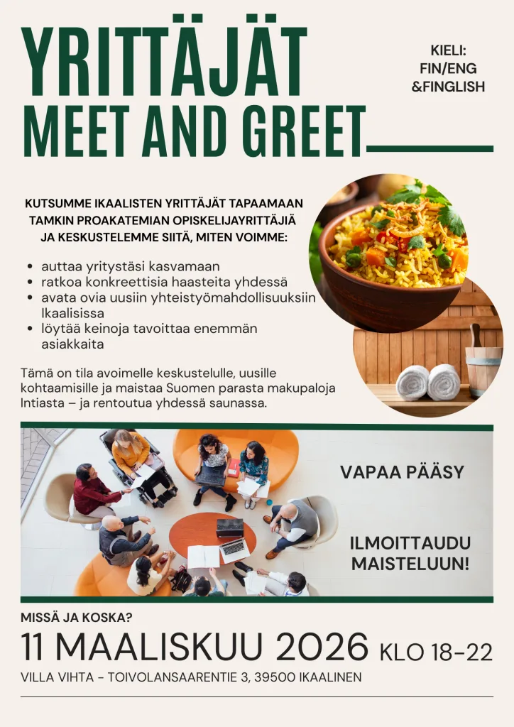 Ikaalisten Yrittäjät x TAMK - Meet & Greet