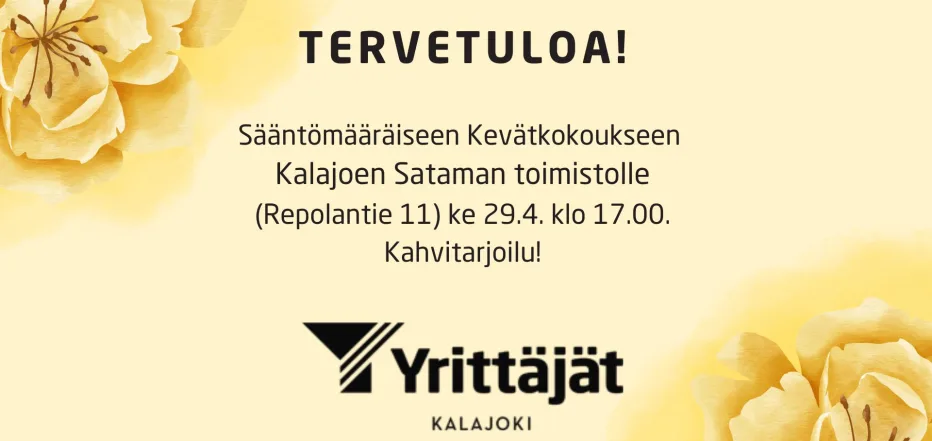 Tervetuloa kevätkokoukseen!