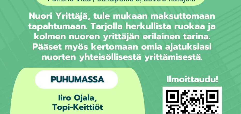 Kutsu nuorille yrittäjille