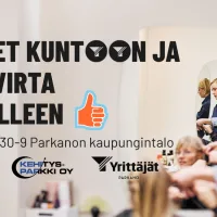 Katteet kuntoon ja kassavirta kohdilleen -tapahtuman kansikuva, jossa kerrotaan aamutilaisuudesta Parkanon kaupungintalolla 11.6. klo 7.30–9 yrittäjille.