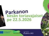 Parkanon kesän toriavajaiset 22.5.2026 – haitaristi Anttoni Ojanen, kesäkukkia ja Parkanon tori kesätunnelmassa.