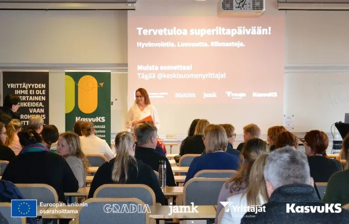 Hyvinvoinnista liiketoimintaa yleisö.