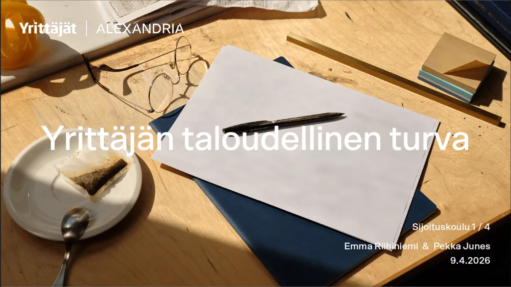 kansikuva Yrittäjän taloudellinen turva