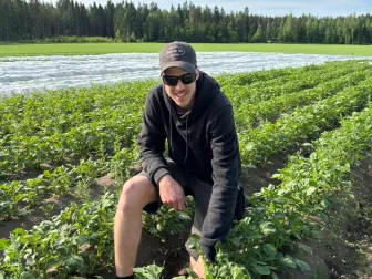 Eemeli Sipilä myy perunoita kontista ympäri vuorokauden