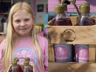 Mindy Hautala, 12, pyörittää omaa kioskia Kauhavalla