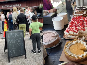 Haltialan tilalla hämmästyttiin kakkubuffetin suosiosta