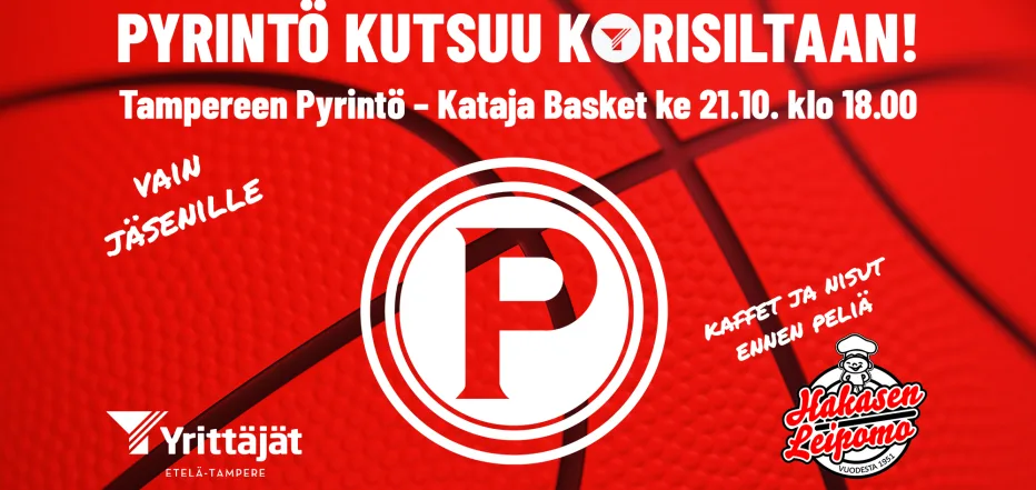 Pyrintö kutsuu korisiltaan