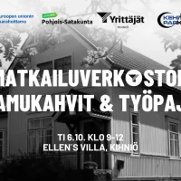 matkailuverkoston aamukahvit ja tyopaja Ellens Villassa