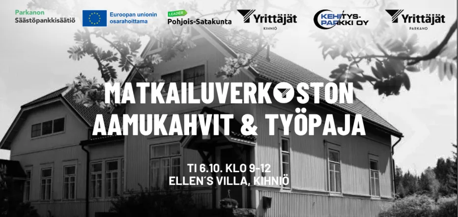 matkailuverkoston aamukahvit ja tyopaja Ellens Villassa