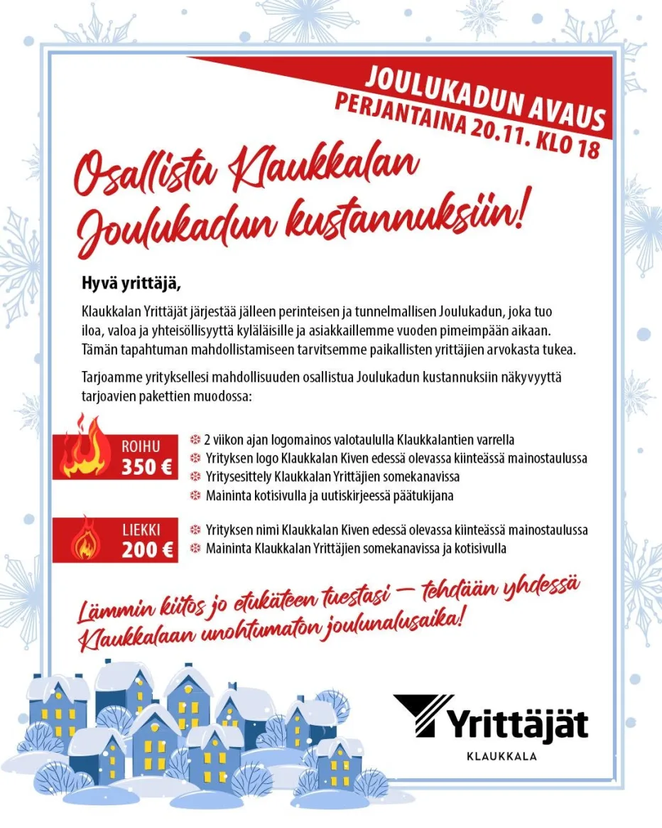 Tukipaketit Joulukaut 2026