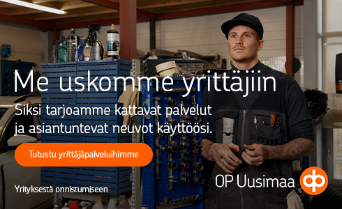 OP Uusimaan banneri.