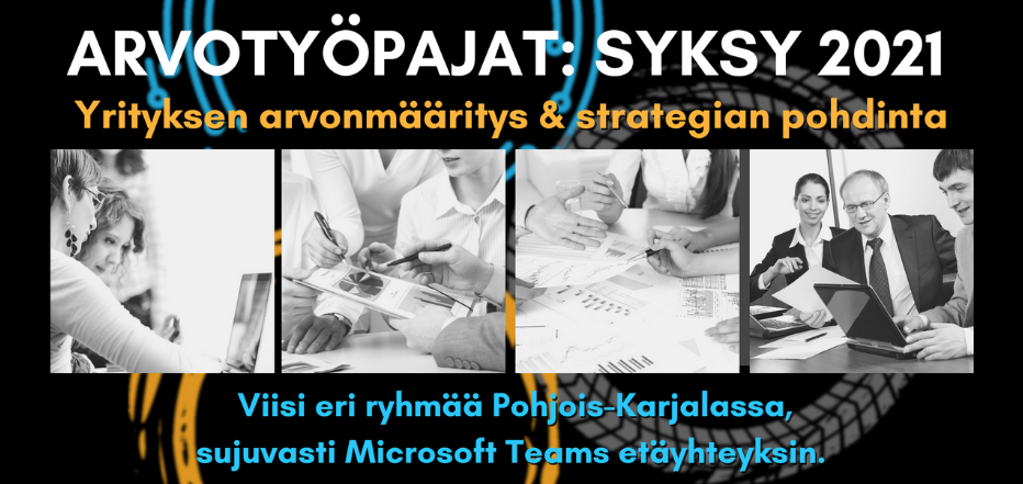Arvotyöpajat yrityksen kehittämiseen, syksy 2021