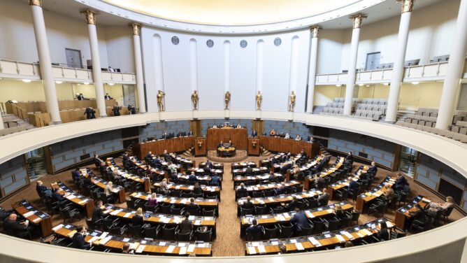 Eduskunta istuntosali