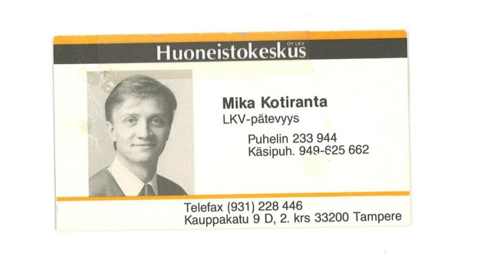 Mika Kotiranta käyntikortti