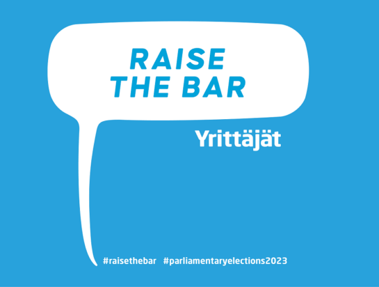 Raise the bar Suomen Yrittäjät bannerikuva