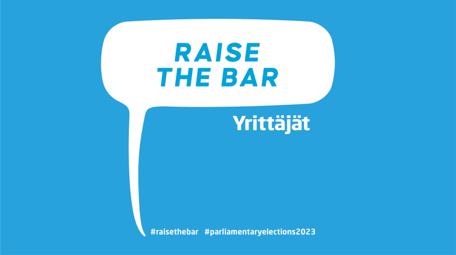 Raise the bar Suomen Yrittäjät bannerikuva