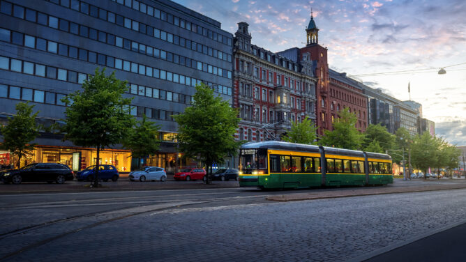 Helsingin keskusta.