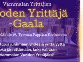 Tervetuloa juhlimaan yhdessä yrittäjyyttä 28.10.2023 sekä jännittämään, kuka valitaan Vammalan Vuoden Yrittäjäksi!