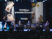 Presidenttiehdokkaat kutsuttiin Poriin Valtakunnallisille yrittäjäpäiville tentattavaksi lokakuussa 2023. Kuva: Jarno Kylmänen / Glad Media